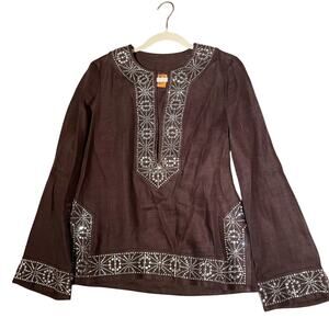 Tory Burch Studded Linen Tunic